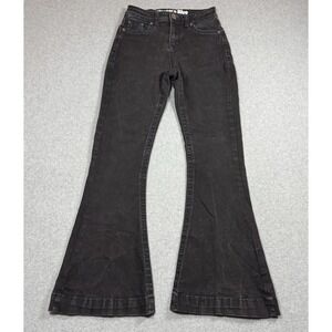 Western Blue Jeans Womens 26x29 Black Flared Thick Stitch Ranch Rodeo Farm
